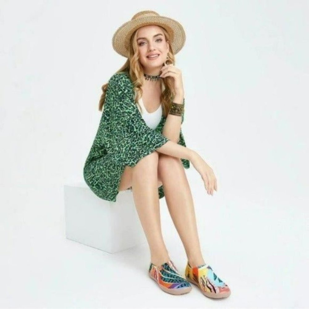 NWT UIN Slip On Colorful Spread of Nature Loafers Comfy Shoes Womens - Picture 4 of 9
